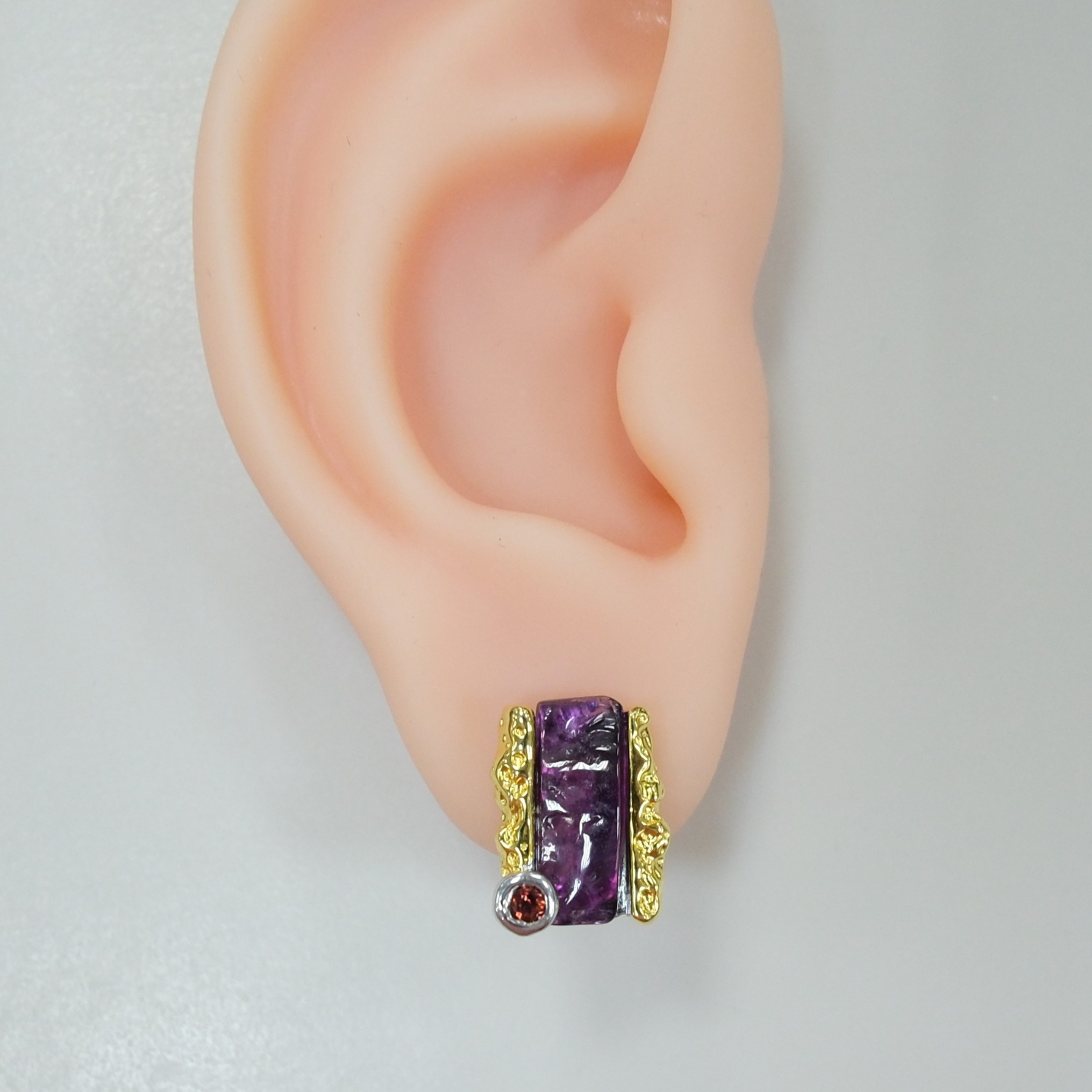 Серебряные серьги с гранатами Умбалит